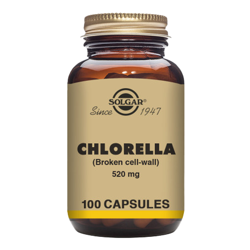 Chlorella 520 mg Vegetable Capsules - Pack of 100