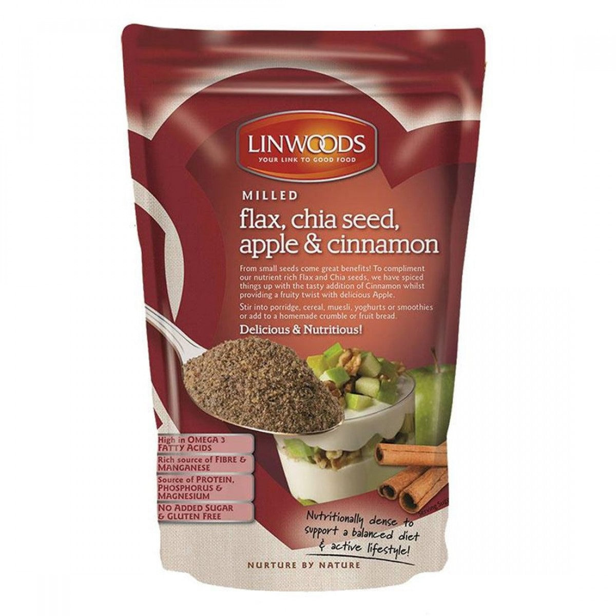 Milled Flaxseed, Chia, Apple & Cinnamon 200g