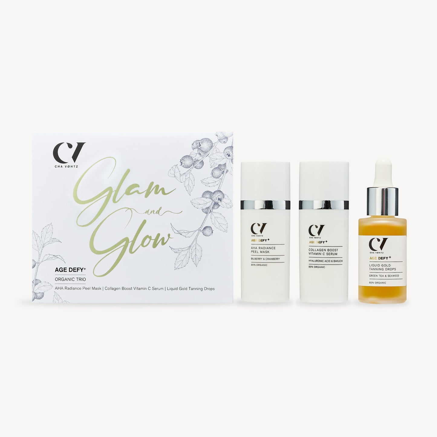 Age Defy+ Glam and Glow Organic Trio