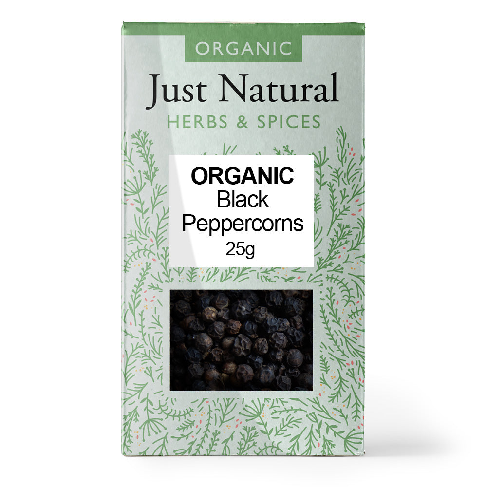 Organic Peppercorns Black 25g