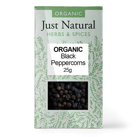 Organic Peppercorns Black 25g