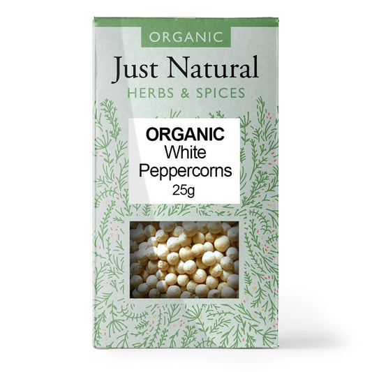 Organic Peppercorns White 25g