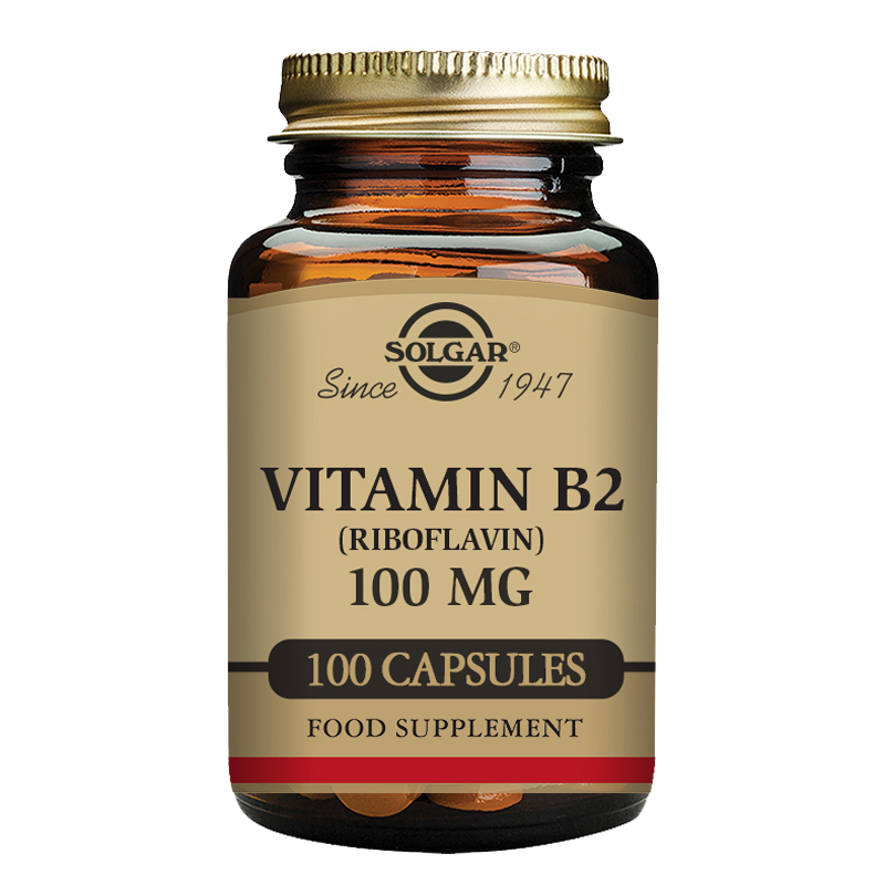 Vitamin B2 (Riboflavin) 100 mg Vegetable Capsules - Pack of 100