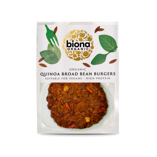 QUINOA BROAD BEAN BURGERS