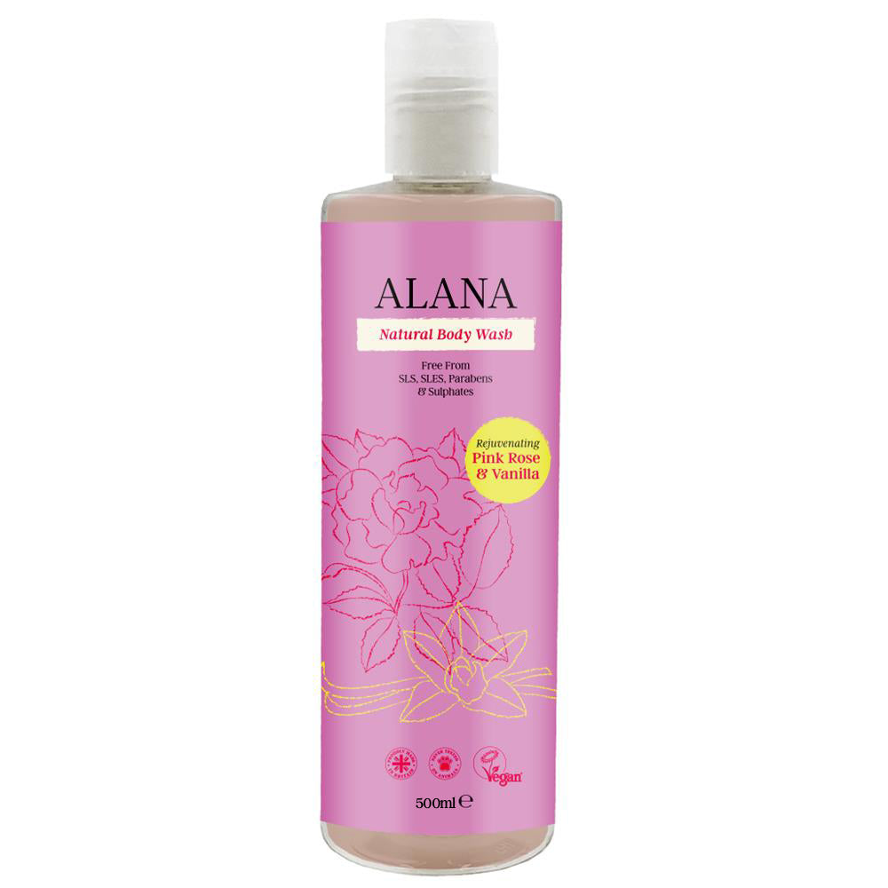 Pink Rose & Vanilla Natural Body Wash