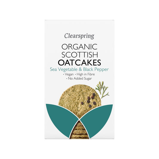 Organic Oatcakes - Sea Vegetable & Black Pepper 200g