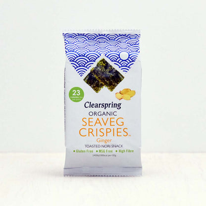 Organic Seaveg Crispies - Ginger (Crispy Seaweed Thins) (16 Pack)