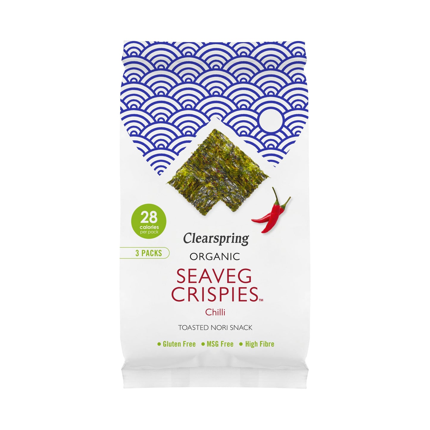 Organic Seaveg Crispies - Chilli (Crispy Seaweed Thins) Multipack