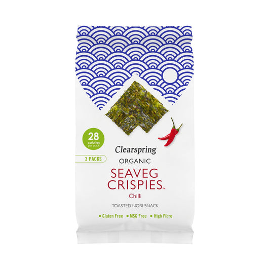 Organic Seaveg Crispies - Chilli (Crispy Seaweed Thins) Multipack