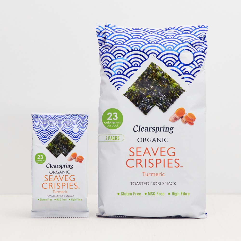 Organic Seaveg Crispies - Turmeric (Crispy Seaweed Thins)