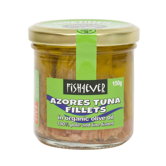 Fish4Ever Azores Tuna Fillets in Organic Olive Oil (jar) 150g