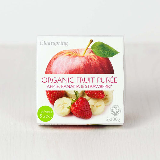 Organic Fruit Purée - Apple, Banana & Strawberry