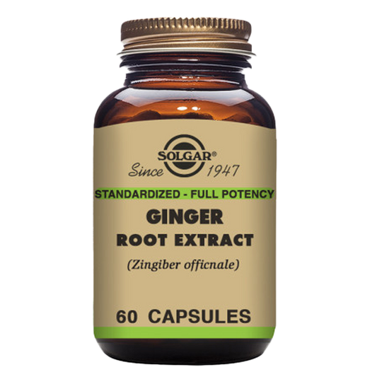 Ginger Root Extract Vegetable Capsules - Pack of 60