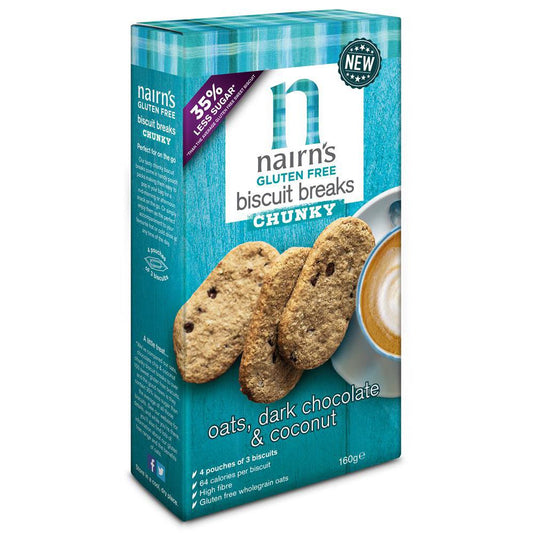 Gluten Free Dark Choc & Coconut Biscuit Break Chunky 160g