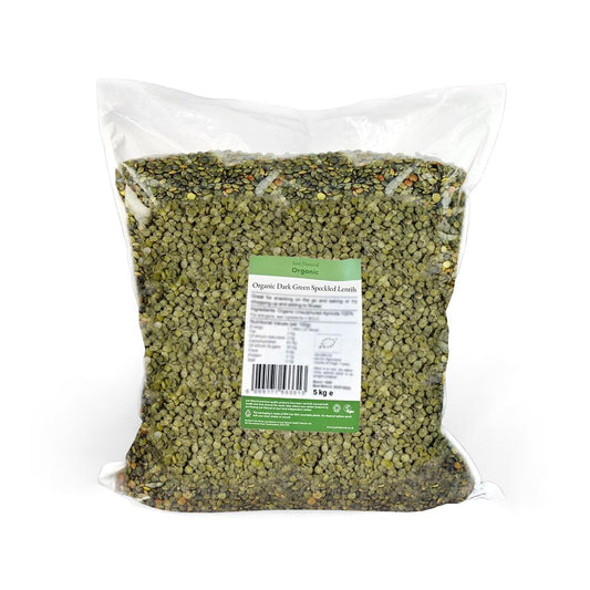 Organic Dark Green Speckled (Puy) Lentils 5Kg