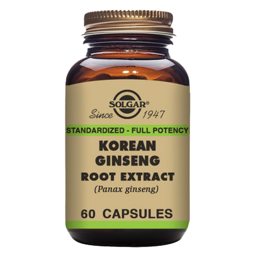 Korean Ginseng Root Extract Vegetable Capsules - Pack of 60