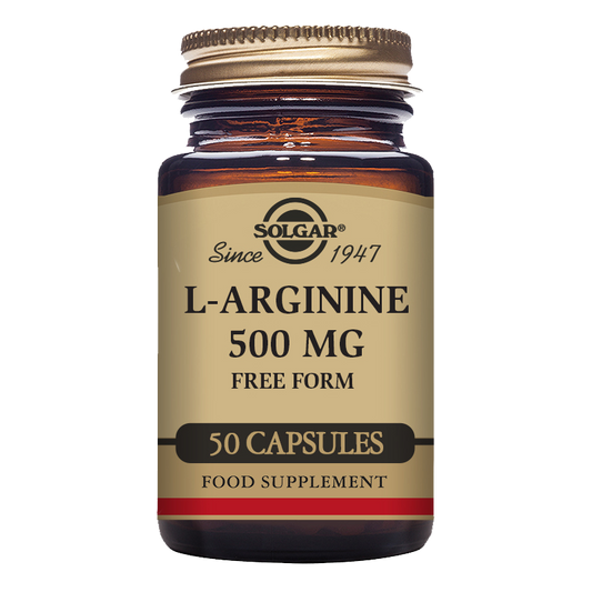 L-Arginine 500 mg Vegetable Capsules - Pack of 50