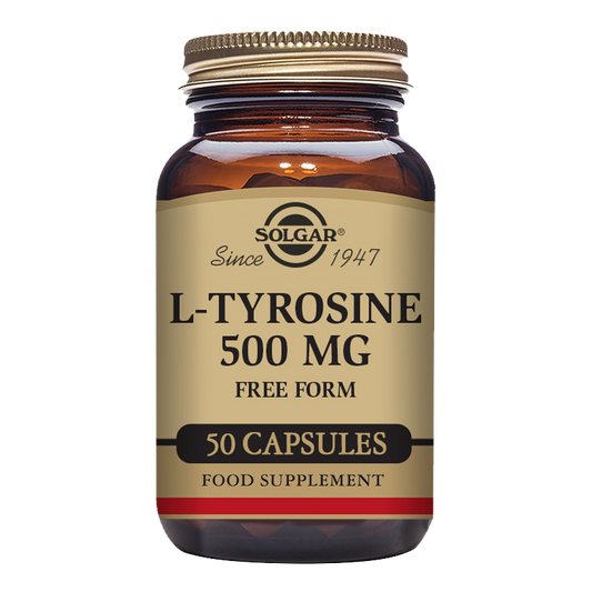 L-Tyrosine 500 mg Vegetable Capsules - Pack of 50