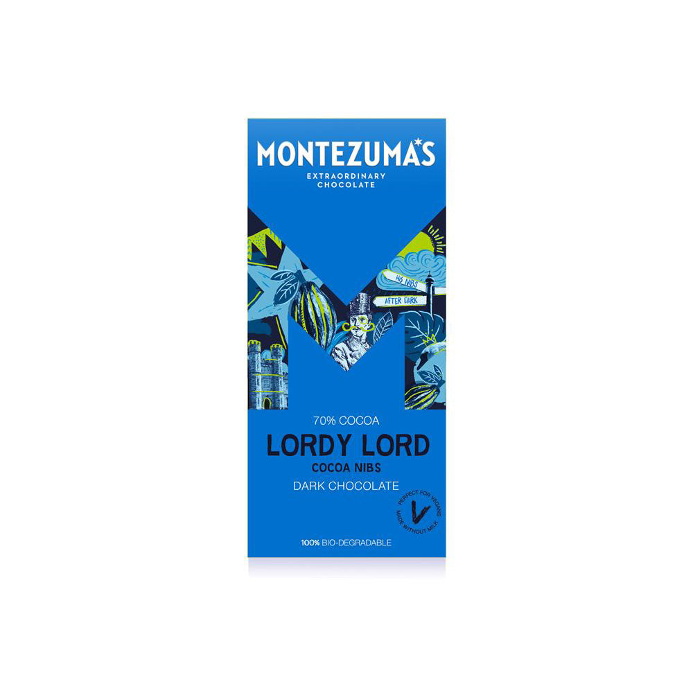 Lordy Lord - Dark Chocolate with Cocoa Nibs - 90g Bar