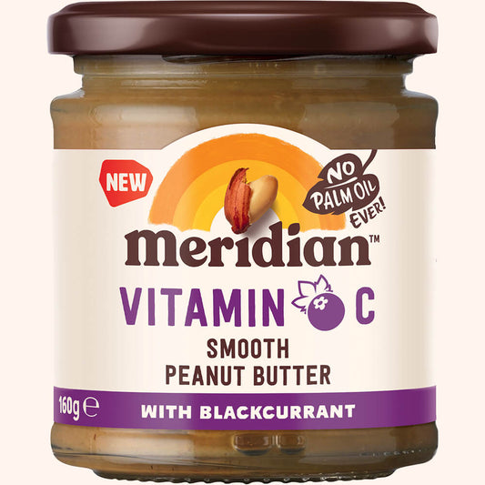 Vitamin C Smooth Peanut Butter with Blackcurrant 160g