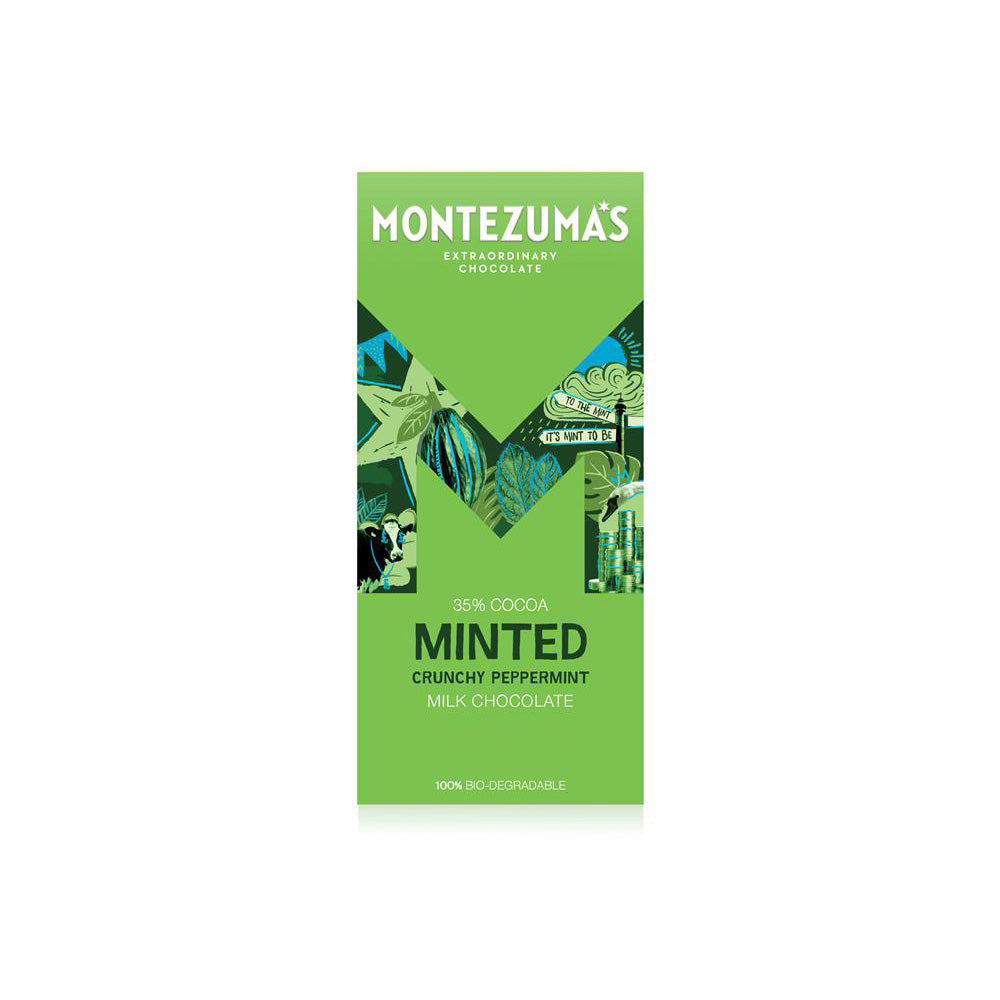 Minted - Milk Chocolate with Crunchy Peppermint 90g Bar