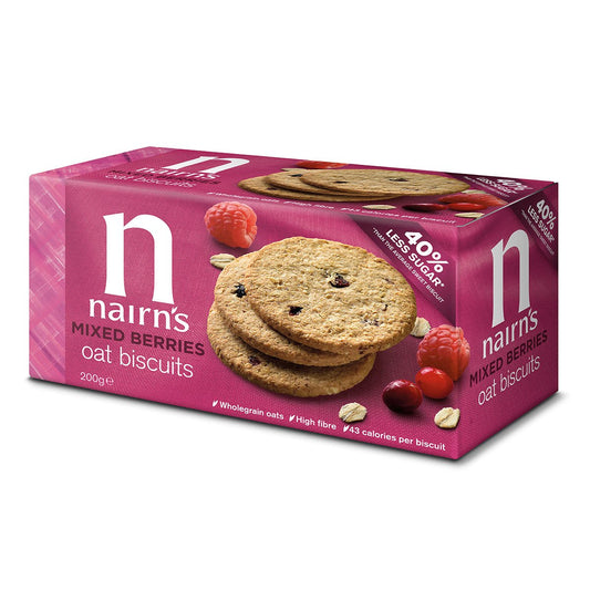 Mixed Berries Oat Biscuits wheat free 200g