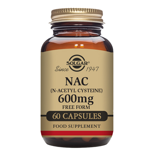 NAC (N-Acetyl-L-Cysteine) 600 mg Vegetable Capsules - Pack of 60