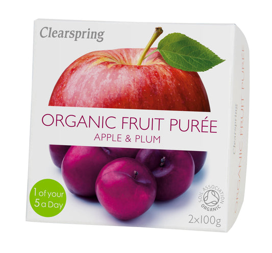 Organic Fruit Purée - Apple & Plum (2x100g)