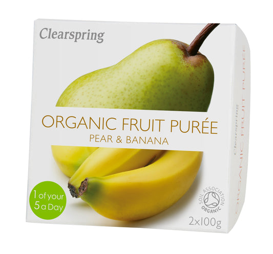 Organic Fruit Purée - Pear & Banana (2x100g)