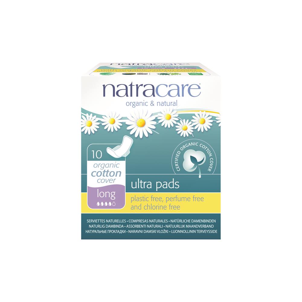 Natural Ultra Pads Long with wings x 10