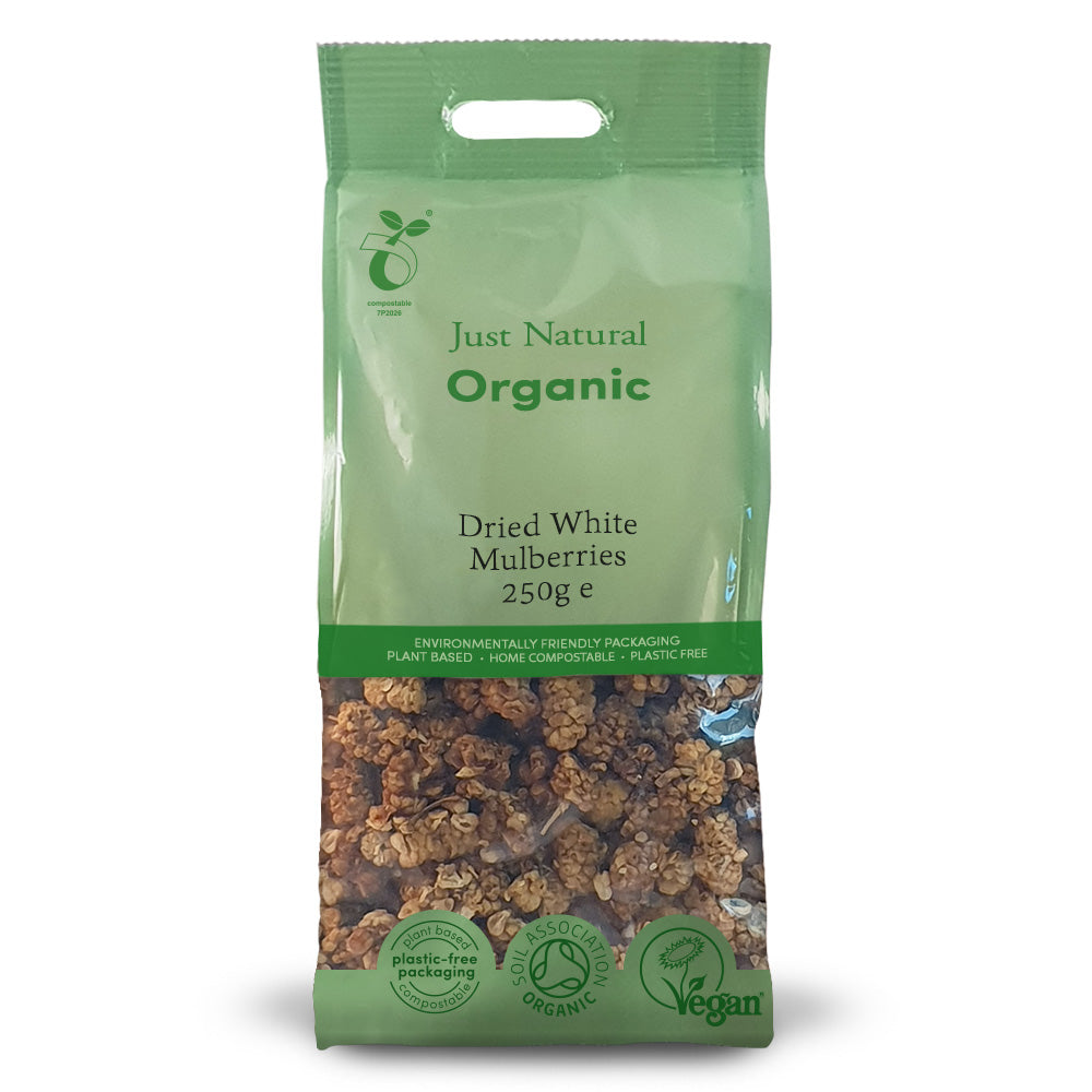 Organic Dried White Mulberries 250g