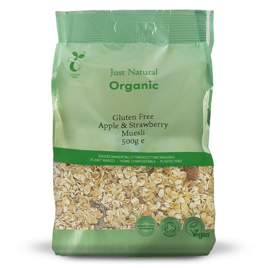 Organic Gluten Free Apple & Strawberry Muesli