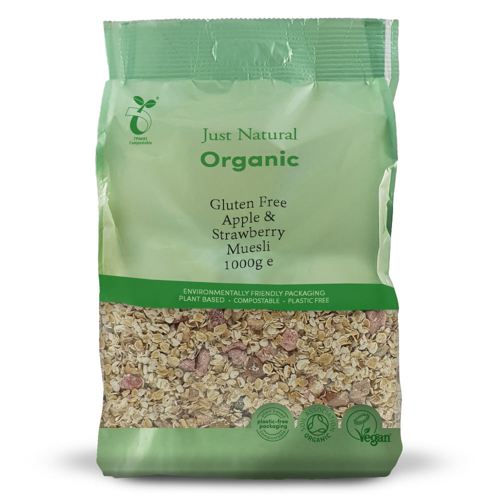 Organic Gluten Free Apple & Strawberry Muesli