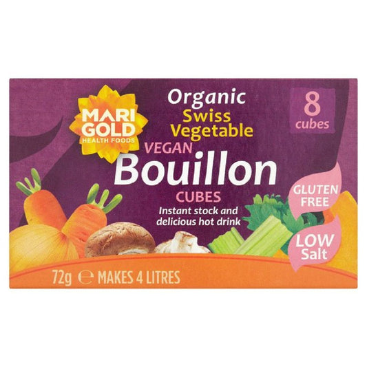 Organic Swiss Vegetable Bouillon Cubes Reduced Sal