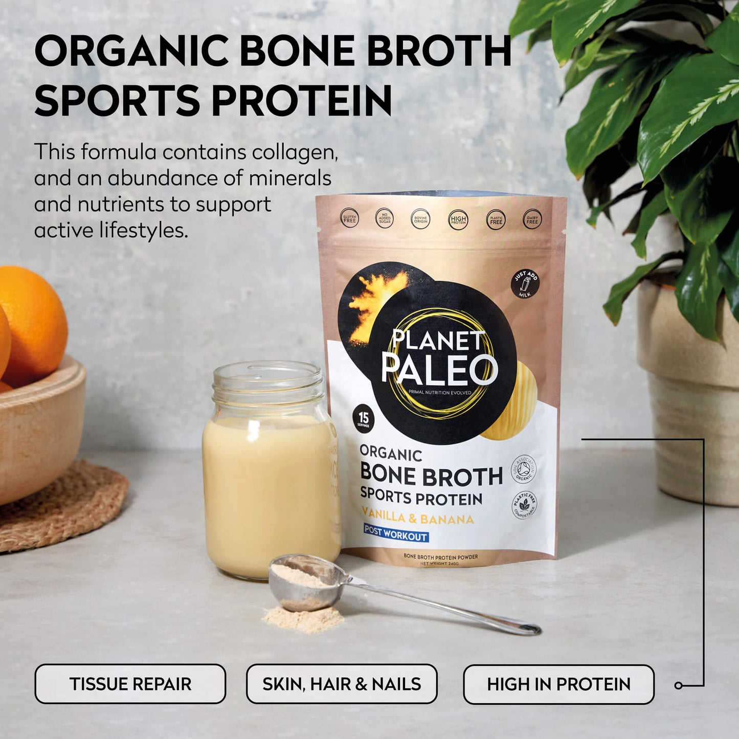 Bone Broth Protein Powder - Vanilla & Banana