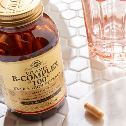 Vitamin B-Complex "100" Extra High Potency Vegetable Capsules
