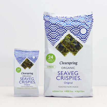 Organic Seaveg Crispies - Original (Crispy Seaweed Thins) (16 Pack)