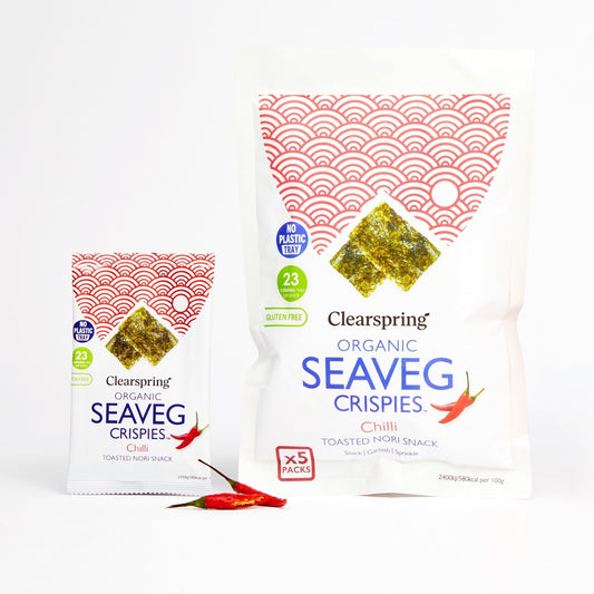 Organic Seaveg Crispies Multipack - Chilli (Crispy Seaweed Thins) (6 Pack)