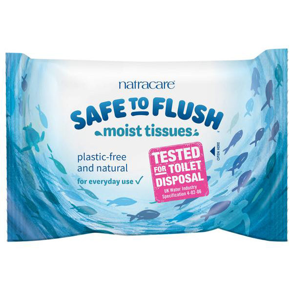 Safe to Flush Moist Tissues 30 Wipes