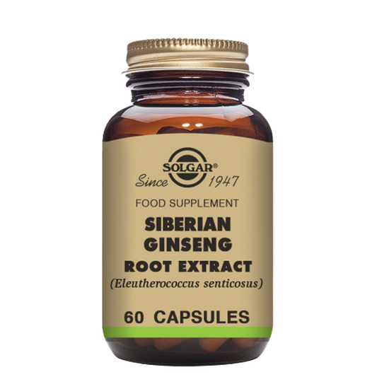 Siberian Ginseng Root Extract Vegetable Capsules - Pack of 60