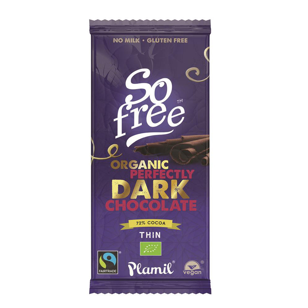 So Free Organic Perfectly Dark Chocolate 72% Cocoa 80g