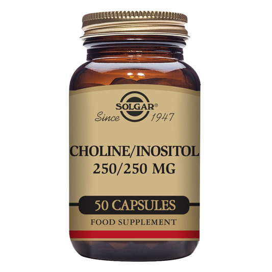 Choline 250 mg / Inositol 250 mg Vegetable Capsules - Pack of 50