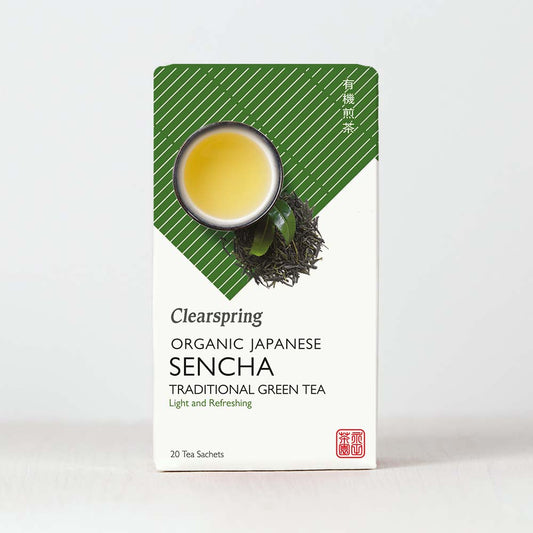 Organic Japanese Sencha Green Tea - 20 Tea Sachets (4 Pack)