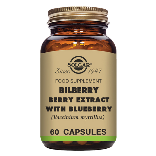 Bilberry Berry Extract with Blueberry Vegetable Capsules - Pack of 60