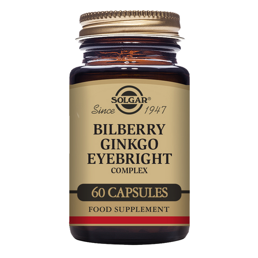 Bilberry Ginkgo Eyebright Complex Vegetable Capsules - Pack of 60