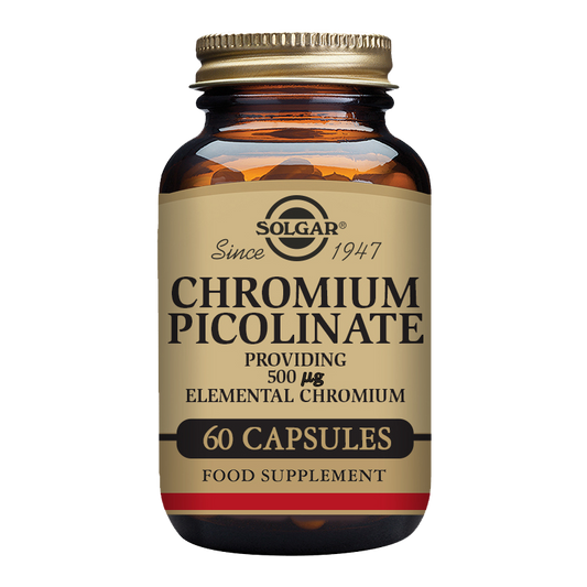 Chromium Picolinate 500 mcg Vegetable Capsules - Pack of 60