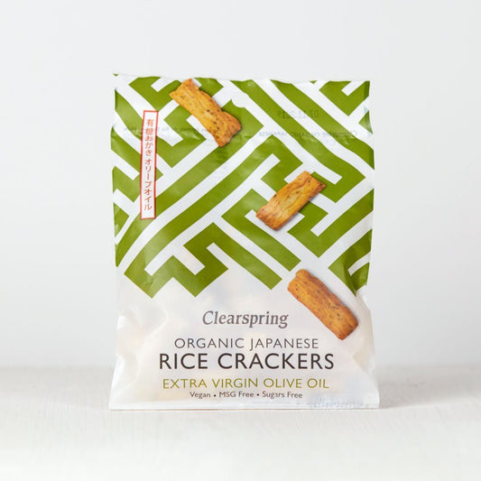 Organic Japanese Rice Crackers - Extra Virgin Olive Oil (12 Pack)