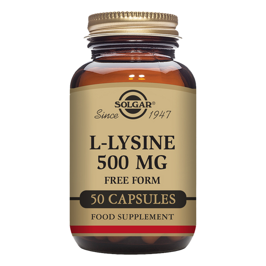 L-Lysine 500 mg Vegetable Capsules - Pack of 50