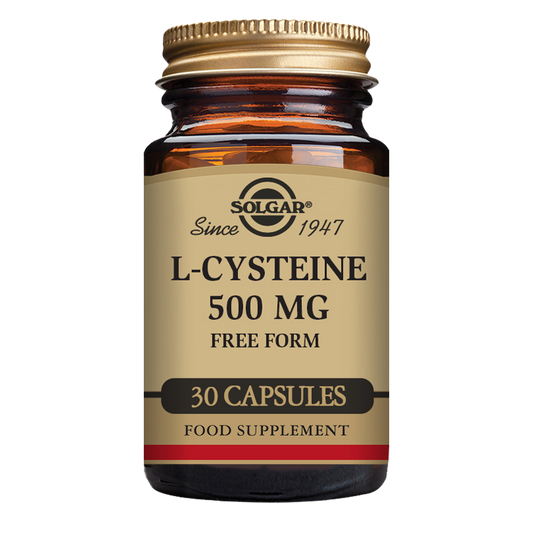 L-Cysteine 500 mg Vegetable Capsules - Pack of 30