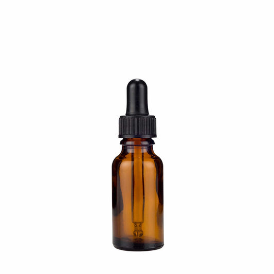 Amber Glass Bottle 20ml (Includes Dropper)